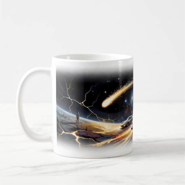Tassen mit Tigern, Rennwagen und kosmischer Explos (Links)