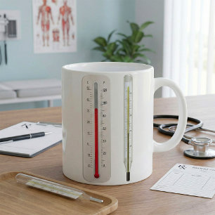 Tassen mit zwei Thermometern