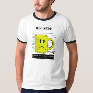 Tassen-Schuss-Kaffee-Tassen-Schalen-Cartoon Meme T-Shirt
