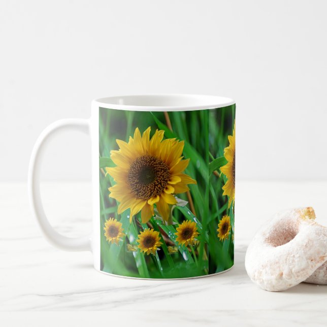 Tassen Sonnenblumen (Mit Donut)