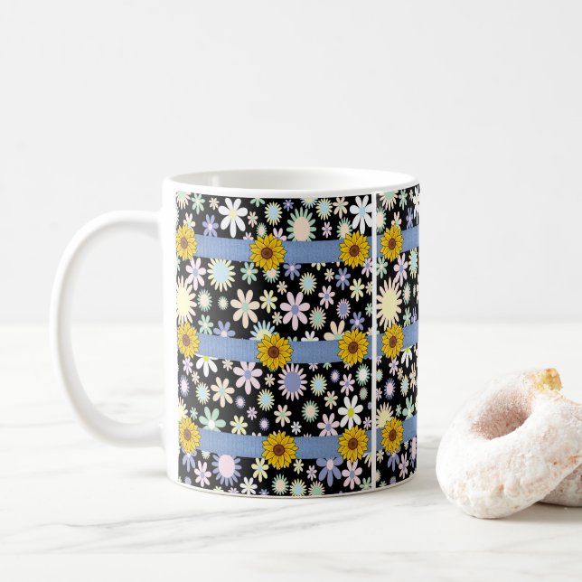 Tassen Sonnenblumen (Mit Donut)