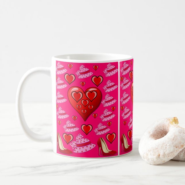 Tassen Valentinstag (Mit Donut)