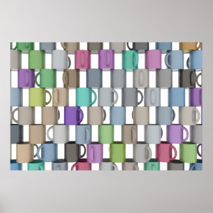 Tassen-Verrücktheit 1 Poster