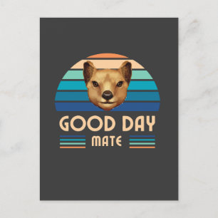 Tassie Tiger Thylacine Tasmanian Wolf Retro Postkarte