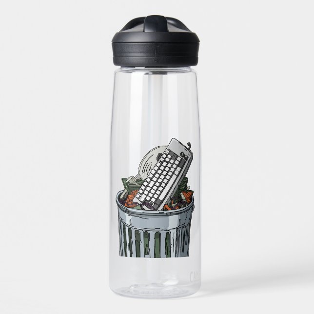 Tastatur auf Mülltonne Trinkflasche (Vorne)
