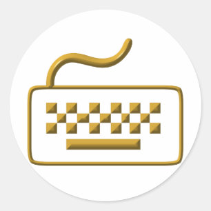 Tastatur des Computers Runder Aufkleber