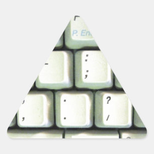 Tastatur für Schreibmaschine Dreieckiger Aufkleber