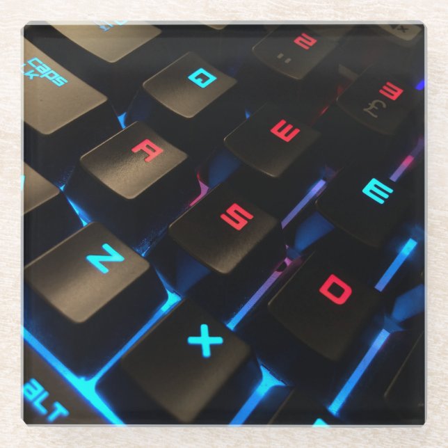 Tastatur-Glas-Untersetzer Glasuntersetzer (Vorderseite)