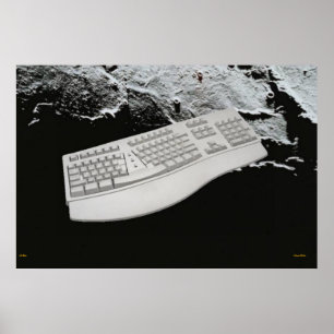 Tastatur in Weltraumplakat Poster