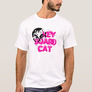 Tastatur-Katze - Schablone-T-Shirt T-Shirt