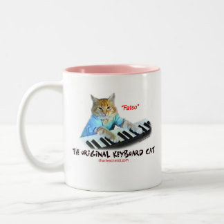 Tastatur-Katzen-Vorlagen-Tasse Zweifarbige Tasse