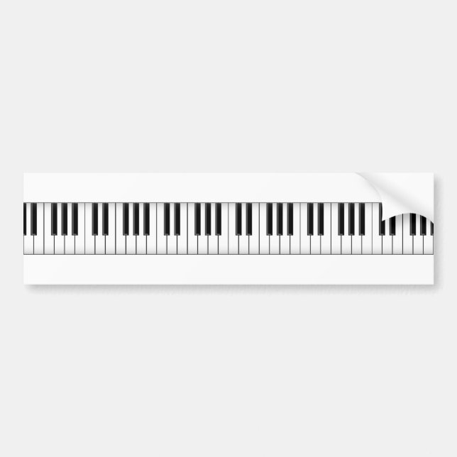 Tastatur-/Klavier-Schlüssel: Autoaufkleber (Vorne)