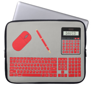 Tastatur, Maus, Rechner und Pen Laptopschutzhülle