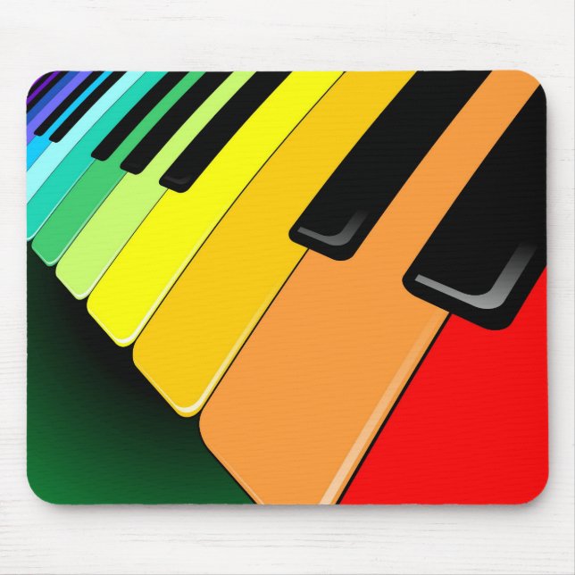 Tastatur-Musik-Party-Farben Mousepad (Vorne)