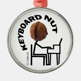 Tastatur-Nut Silbernes Ornament