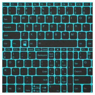 Tastatur, Rückseite blau Stoff