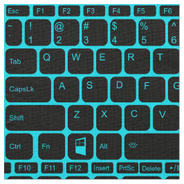 Tastatur, Rückseite blau Stoff