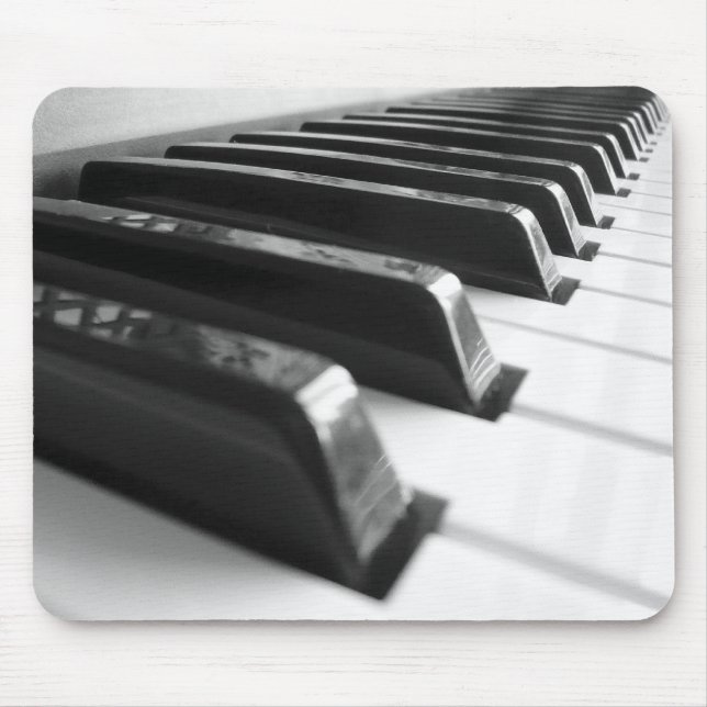 Tastatur - Schwarzweiss Mousepad (Vorne)