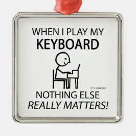 Tastatur spielt keine Rolle Silbernes Ornament