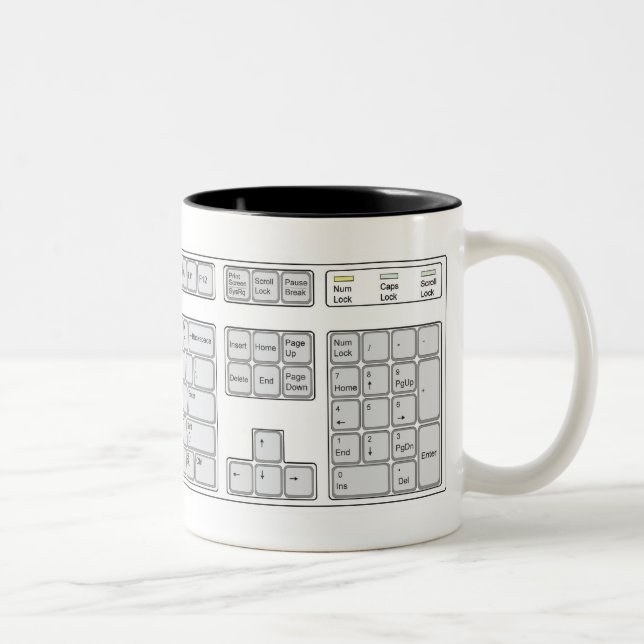 Tastatur-Tasse (sehen Sie Beschreibung) Zweifarbige Tasse (Rechts)
