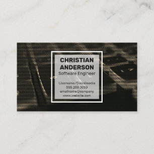 Tastatur und Code Visitenkarte