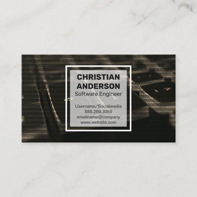 Tastatur und Code Visitenkarte (Vorderseite)