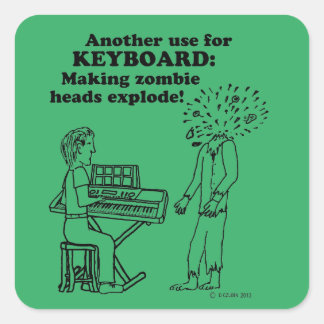 Tastatur Zombie Explode Square Sticker