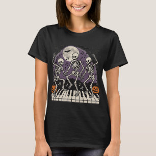 Tastatur zum Tanzen von Skeletten   Funny Music Te T-Shirt