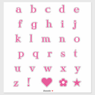 Tastaturschreibweise   Monogram Alphabet Stickers Aufkleber