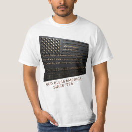 Tastbare amerikanische Flagge mit Treueeid T-Shirt