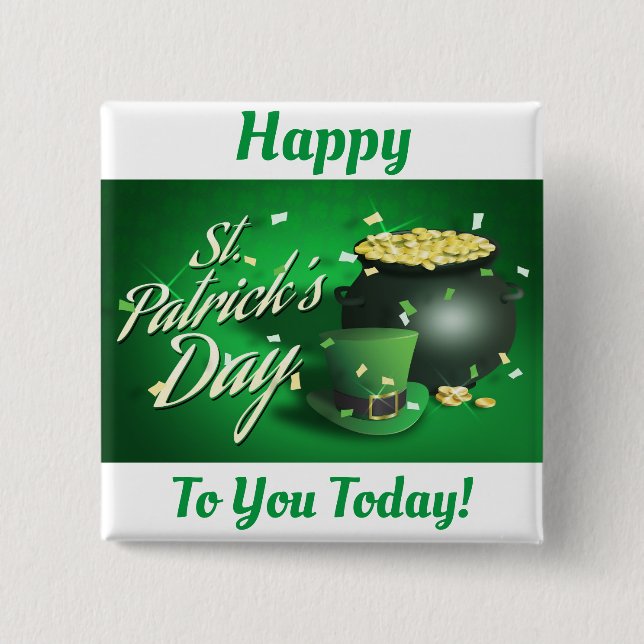 Taste am St. Patrick's Day Square Button (Vorderseite)