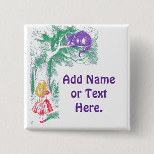 Taste "Cheshire Cat" aus "Alice im Wunderland" Button