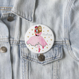 Taste "Christmas Lt Brwn Hair Nutcracker" Button