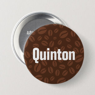 Taste "Coffee Beans Brown Name Tag" Button