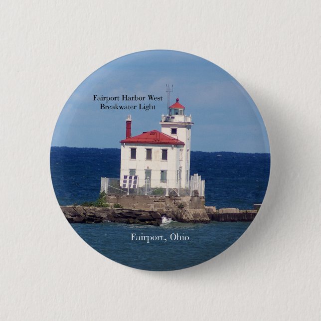 Taste "Fairport Harbour West Breakwater Light" Button (Vorderseite)