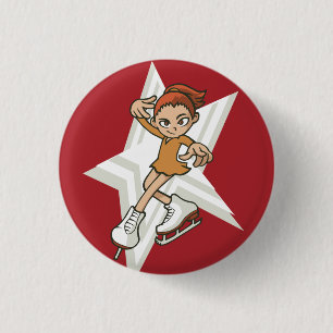 Taste für den Flair Wintersport Abbildung Skater Button