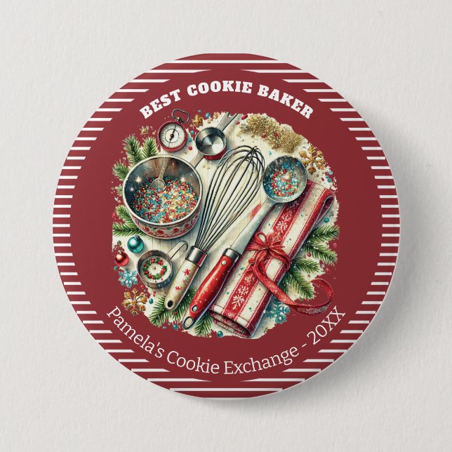 Taste für den Holiday Cookie Best Baker Prize Awar Button (Vorderseite)