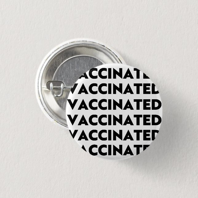Taste für geimpftes, schwarz-weißes Muster Button (Vorne & Hinten)