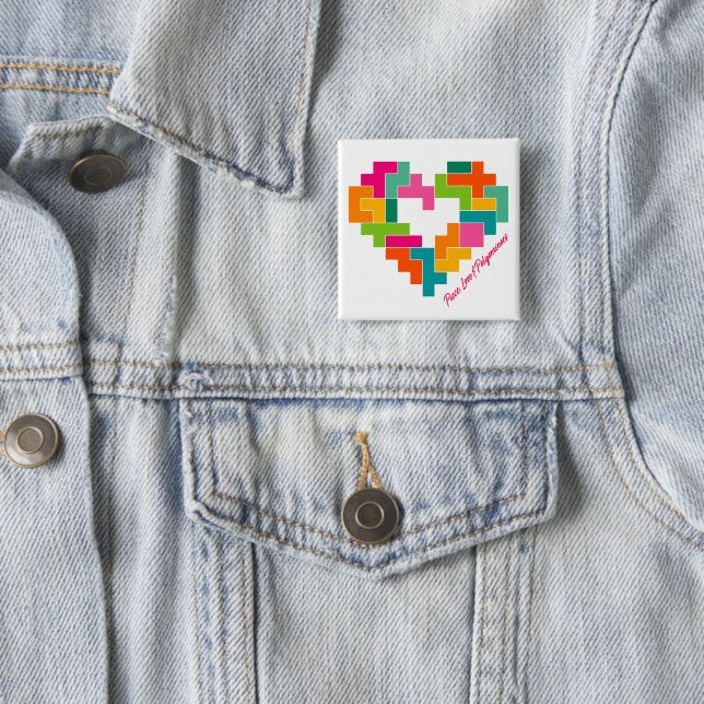 Taste für Stücke, Liebe und Polyomonien Button (Beispiel)