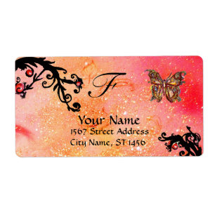 TASTE IN GLITZERN, rosa schwarze Wirbel