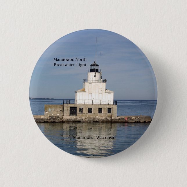 Taste "Manitowoc North Breakwater Light" Button (Vorderseite)