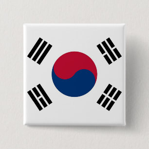 Taste mit Flagge in Südkorea Button