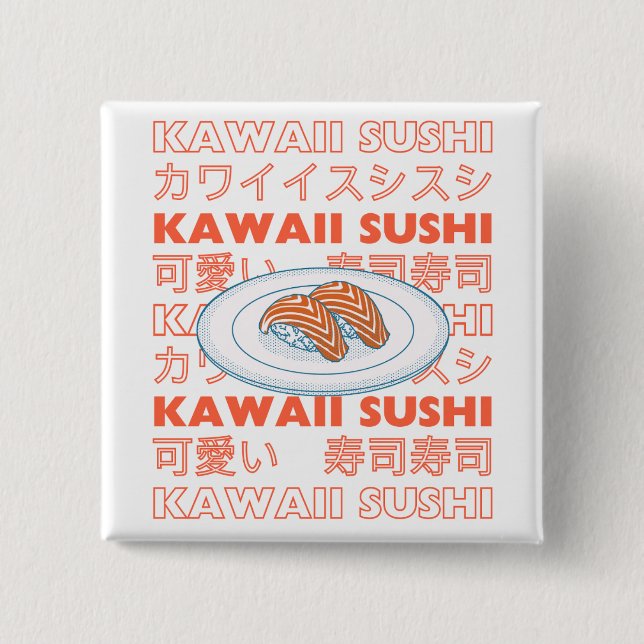 Taste of Japan Text & Sushi Button (Vorderseite)