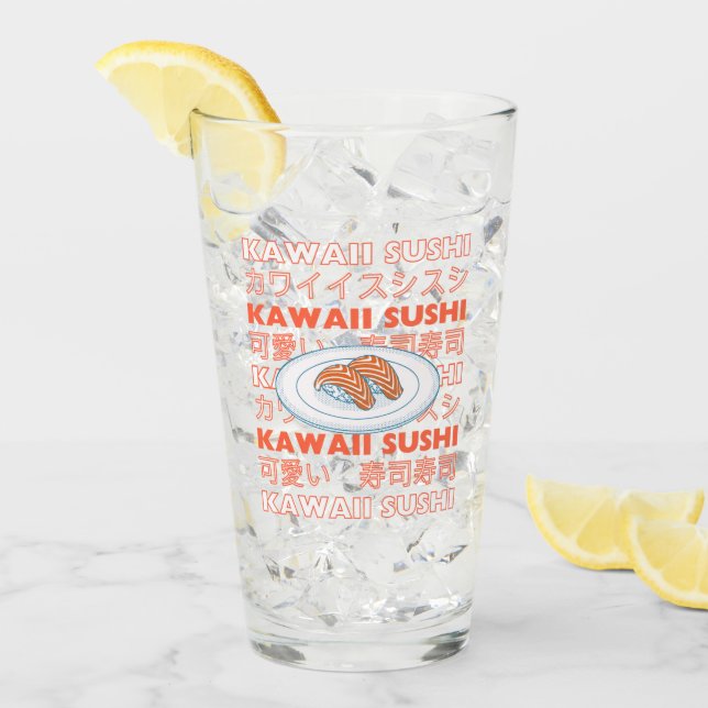 Taste of Japan Text & Sushi Glas (Vorderseite Ice)