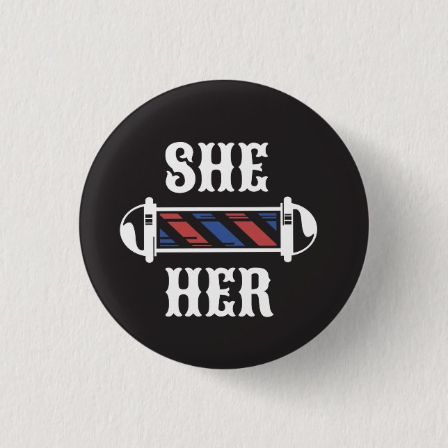 Taste SHE/HER Pronoun Button (Vorderseite)