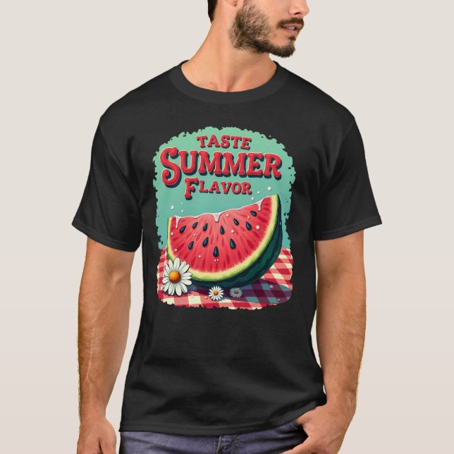 Taste Summer Flavor Watermelon T-Shirt  (Vorderseite)