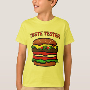 Taste Tester Hamburger Kids Yellow T - Shirt