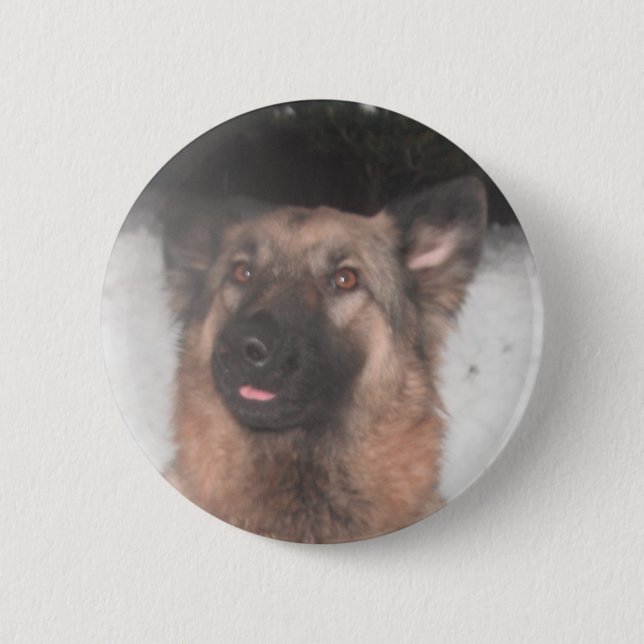 Tasteknopf Deutscher Schäferhund Herausstreckende  Button (Vorderseite)