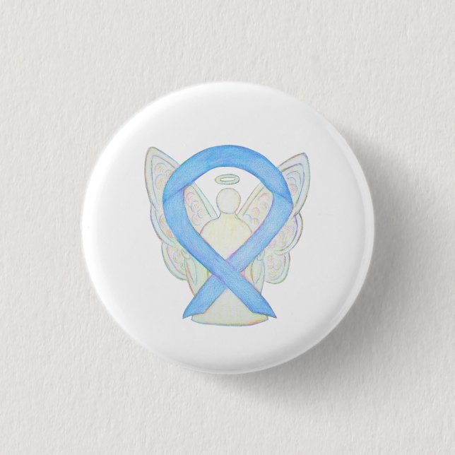 Tasten für das Light Blue Awareness Ribbon Angel A Button (Vorderseite)