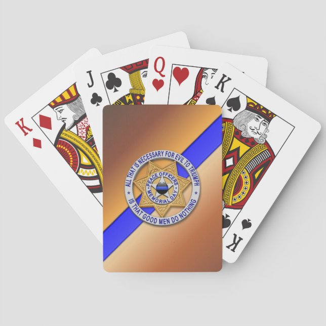 Tasten für dünne blaue Linie Spielkarten (Rückseite)